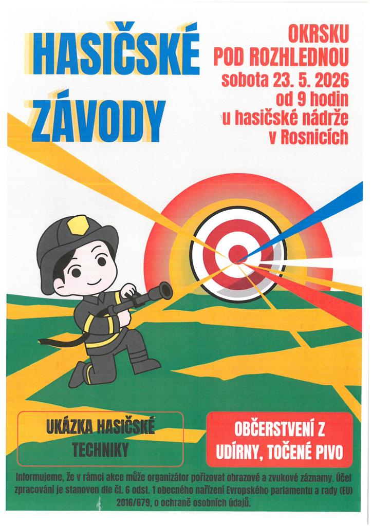 Hasičské závody 23.5.2026 - SDH Rosnice
