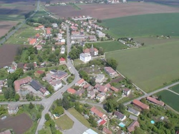 Všestary - letecký snímek